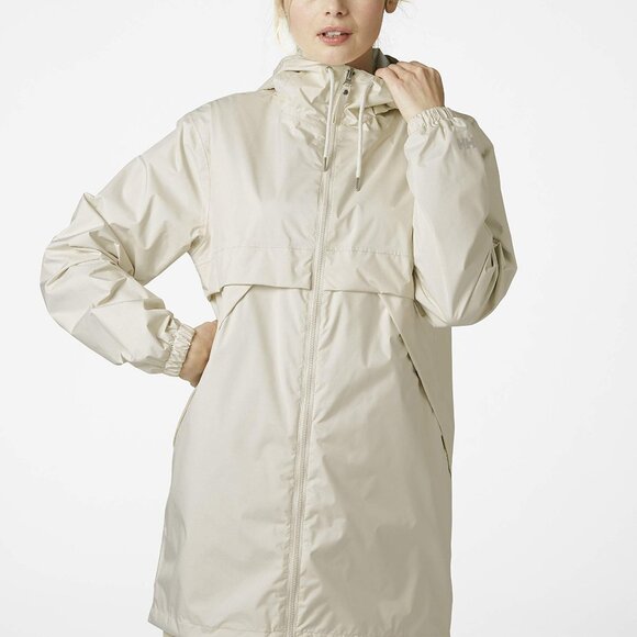 Helly-Hansen Women's JPN Raincoat Jacket, Cream, Medium - NEW - Picture 1 of 4
